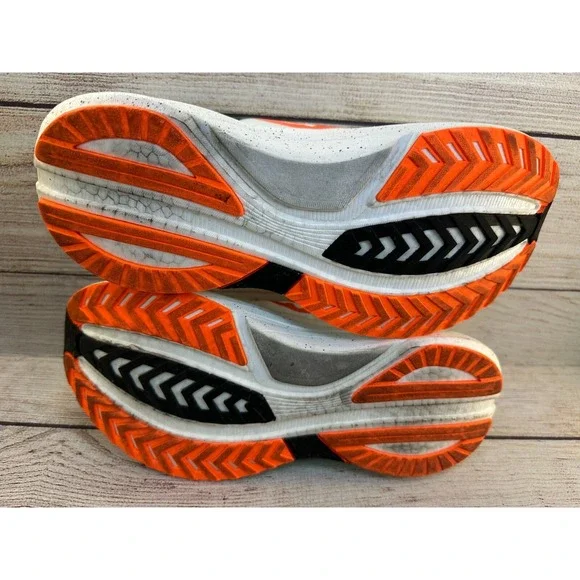 Saucony Tempus Running Shoes Mens Size 7.5 White/ViZiOrange Athletic GREAT SHAPE - Picture 13 of 13